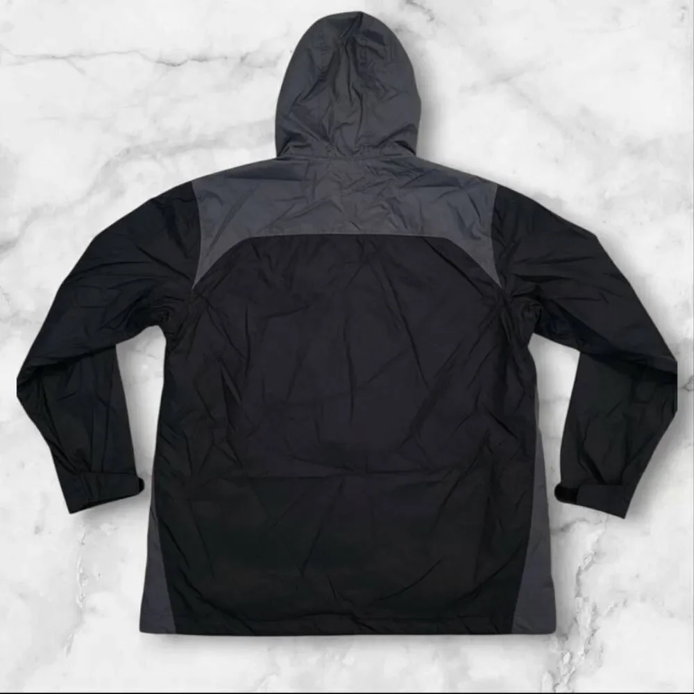 Mens Columbia Large Black & Gray Windbreaker